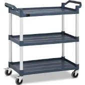 Royal Catering Expondo Servierwagen - Kunststoff / Aluminium - 3 Borde - Ablagen: 85 x 50 cm - 150 kg - grau -