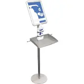 MAGNETOPLAN Desinfektionsmittelstation mit Plexiglas Klapprahmen - 146,5x32,2 - Silber