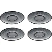 Leonardo Kaffee-Untertasse Matera Grau 11 cm (4-teilig)