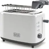 Black & Decker BXTOA820E, 2 Scheibe(n), Weiß, Kunststoff, Niveau, Drehregler, 820 W, 220 - 240 V
