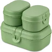 Koziol Brotdose Koziol Bio-Circulair Pascal Mini Nature Leaf Green (3-Stück)