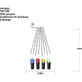 Star Trading LED-Weihnachtsbaumbeleuchtung - 2 Meter - RGB - 160 Leds