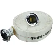 GEKO | Industrieschlauch, 2", 30m, mit Armaturen, 8 bar, mit Kupplung, Feuerwehrschlauch, Bauschlauch, Flachschlauch