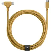Native Union Belt Cable Duo, 1,5 m, USB C, USB C/Lightning, Gelb