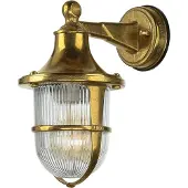 Licht-Erlebnisse Maritime Außenleuchte Wand Messing IP64 rostfrei E14 Wandlampe Outdoor Garten Haus