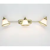 Licht-Erlebnisse Badlampe mit Schalter in Gold verstellbar