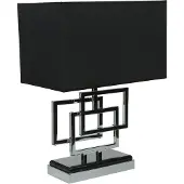 Licht-Erlebnisse Tischleuchte Stoff Metall 49 cm E27 Stoff Silber Tischlampe Schlafzimmer Nachttischlampe