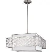 Elstead Lighting Elstead Kenney Hängeleuchte E27 3-fach Sonnenaufgang Silber