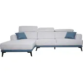Mendler Sofa MCW-G44, Couch Ecksofa L-Form 3-Sitzer, Liegefläche Nosagfederung Taschenfederkern verstellbar 277cm links, hellgrau