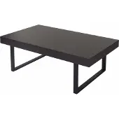 Mendler Couchtisch Genk H576, Wohnzimmertisch, MVG 40x110x60cm Wenge, dunkle Metall-Füße
