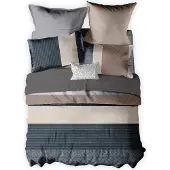 TRAUMSCHLAF Premium Bettwäsche Newport grau, Schweizer Mako-Satin 155x220 cm + 80x80 cm