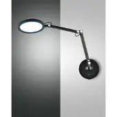 FABAS LUCE Wandlampe Regina, dimmbar, schwarz, für Schlafzimmer, Metall, Modern, LED Wandleuchte, Wandlampe Innen