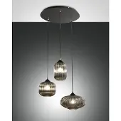 FABAS LUCE Pendelleuchte Nordal E27 Ø580mm Schwarz Grau