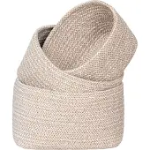 You do it | Set mit 3 Aufbewahrungskörben Cadima Beige Baumwolle 23x18x13 cm | NADUVI