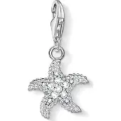 Thomas Sabo Charm-Einhänger "Seestern", bunt (silberfarben, weiß, weiß), Charms, Damen, Silber 925 (recycelt), Charm-Einhänger, mit Zirkonia (synth.)