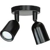 Licht-Erlebnisse Deckenspot GU10 verstellbar B: 13 cm Schwarz 2-flammig Spot Lampe Decke