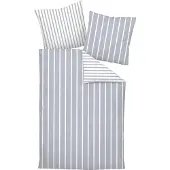 Janine Mako-Satin Bettwäsche modern classic Kissenbezug einzeln 65x100 cm platin
