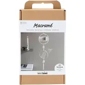 Creativ Company Kreativset Makramee Mobile mit Bergkristall – DIY Wohndekoration Bastelset