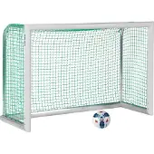 Sport-Thieme Mini-Fußballtor "Professional Kompakt", Weiß-Pulverbeschichtet, Inkl. Netz, grün (MW 4,5 cm), 1,80x1,20 m