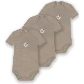Normani 3er Set Baby Merino Body Kurzarm „Tauranga" - 9291