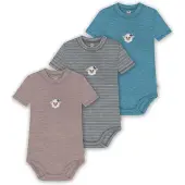 Normani 3er Set Baby Merino Kurzarmbody „Tihoi" - 9323