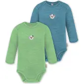 Normani 2er Pack Baby Merino Body Langarm „Auckland" - 9373