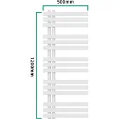 Neu.haus Handtuchheizkörper ’Slidre’ mit 15 Lamellen Stahl 120 x 50 cm Weiß