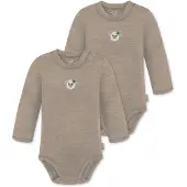 Normani 2er Pack Baby Merino Langarmbody „Tuai" - 9397