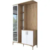 Skye Decor , EA109 - 2695, Hallenstand, Nussbaum, 100 % MELAMINBESCHICHTETE Spanplatte der Güteklasse E1, 120 x 37,5 x 198,6 cm