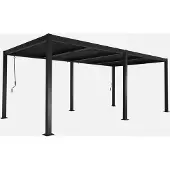 Sweeek - Bioklimatische Pergola Palace mit Lamellendach 3x6m - Schwarz