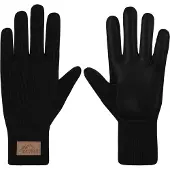 Normani Herren Merino Strick-Fingerhandschuhe mit Schafleder "Leanyer" - 9635