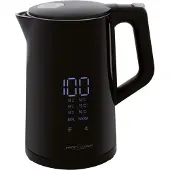 Profi Cook Wasserkocher mit Temperatureinstellung 1,7 Liter - Temperatureinstellung und Temperaturanzeige in Echtzeit, Teekocher mit Warmhaltefunktion 2200W - PC WKS 1243