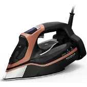 Rowenta DW9520D1, Trocken- & Dampfbügeleisen, Mikrodampf 400 HD Laser-Grundplatte, 300 g/min, Schwarz, Orange, 75 g/min, 0,35 l