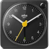 Braun BC02XB, Quarzwecker, Rechteck, Schwarz, Analog, Akku, AA