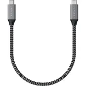 Satechi USB4 C-to-C Braided Cable – 0.25 m – 40 Gbps – Grey
