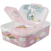 SuperMerchantEU Einhorn Rainbow - Lunchbox mit Fächern