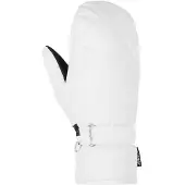 Ziener Fäustlinge "KISARI-Z AQUASHIELD DAMEN", Damen, Gr. 6,5, weiß, Kunstfaser, Handschuhe Fäustlinge, wasserdicht, winddicht, atmungsaktiv, warmes Fleece-Futter