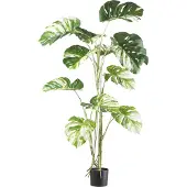 Creativ Green Kunstbaum "Monstera deliciosa variegata" mit grün-weißen Blättern