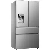 Hisense Hi7 Freistehend French Door Kühlschrank, Edelstahl, 560 l, Freistehend, Grau, Edelstahl, Berührung, LED, An Tür, R600A