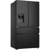 Hisense Hi7 Freistehend French Door Kühlschrank, Schwarz, 560 l, Freistehend, French door, Schwarz, Berührung, LED, An Tür