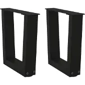 vidaXL Couchtischbeine V-Form 2 Stück Schwarz 30x(30-31,3) cm Stahl
