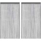 vidaXL Fadenvorhänge 2 Stk. Anthrazit 140x250 cm