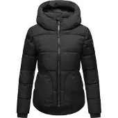 NAVAHOO Steppjacke "Lachperle XIV" mit Kapuze Kurze gesteppte Damen Winterjacke mit hohem Kragen und Kapuze