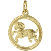 Trendor 39000-04 Sternzeichen Widder 333 Gold Anhänger Ø 16 mm