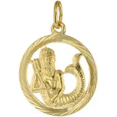 Trendor 39000-02 Sternzeichen Wassermann 333 Gold Anhänger Ø 16 mm