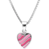 Trendor 41676 Kinder-Halskette Silber 925 Collier mit Herz-Anhänger