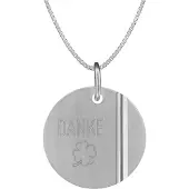 Trendor 68535 Silber-Halskette mit Anhänger Danke