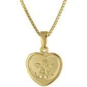 Trendor 75713 Halskette mit Schutzengel für Mädchen Gold auf Silber 925