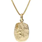 Trendor 15382-09 Jungfrau Sternzeichen Gold 333 mit vergoldeter Silberkette
