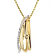 Trendor 15576 Halsschmuck für Damen mit Diamant-Anhänger Gold 333/8K